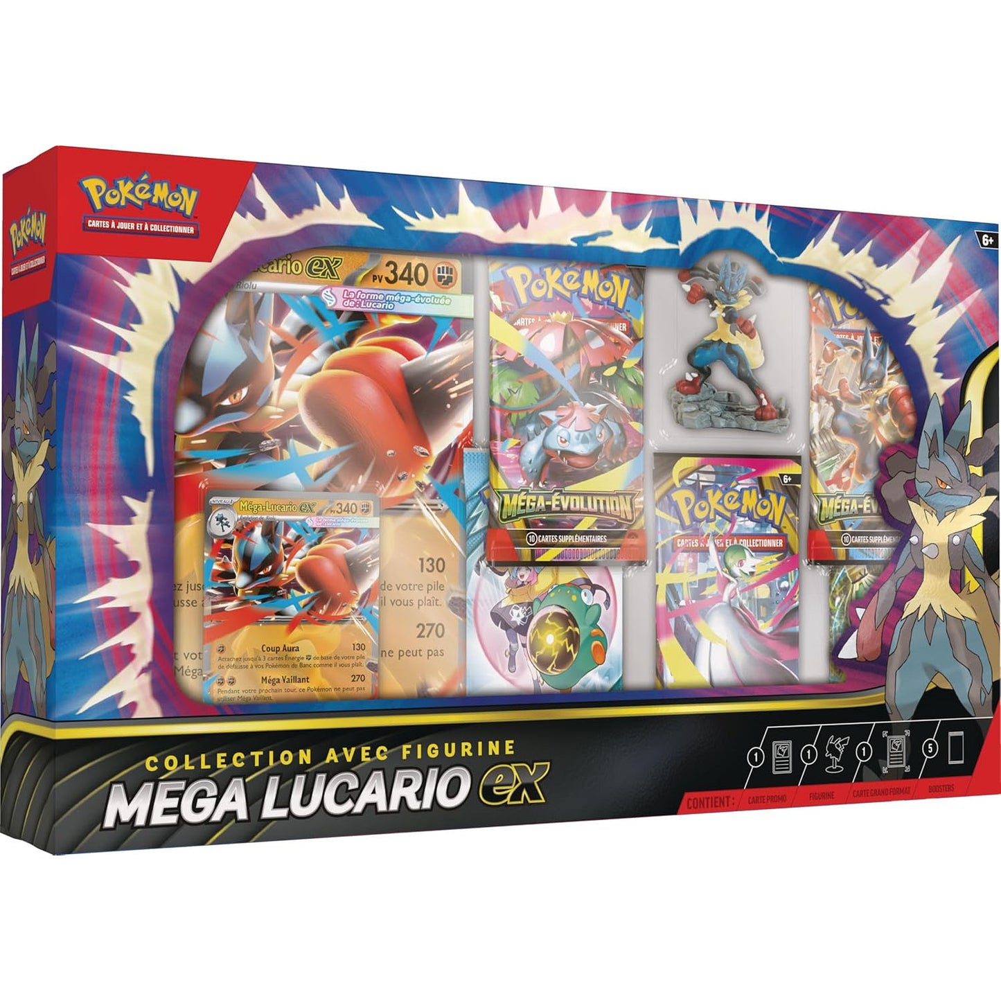 COFFRET MEGA LUCARIO EX FIGURINE